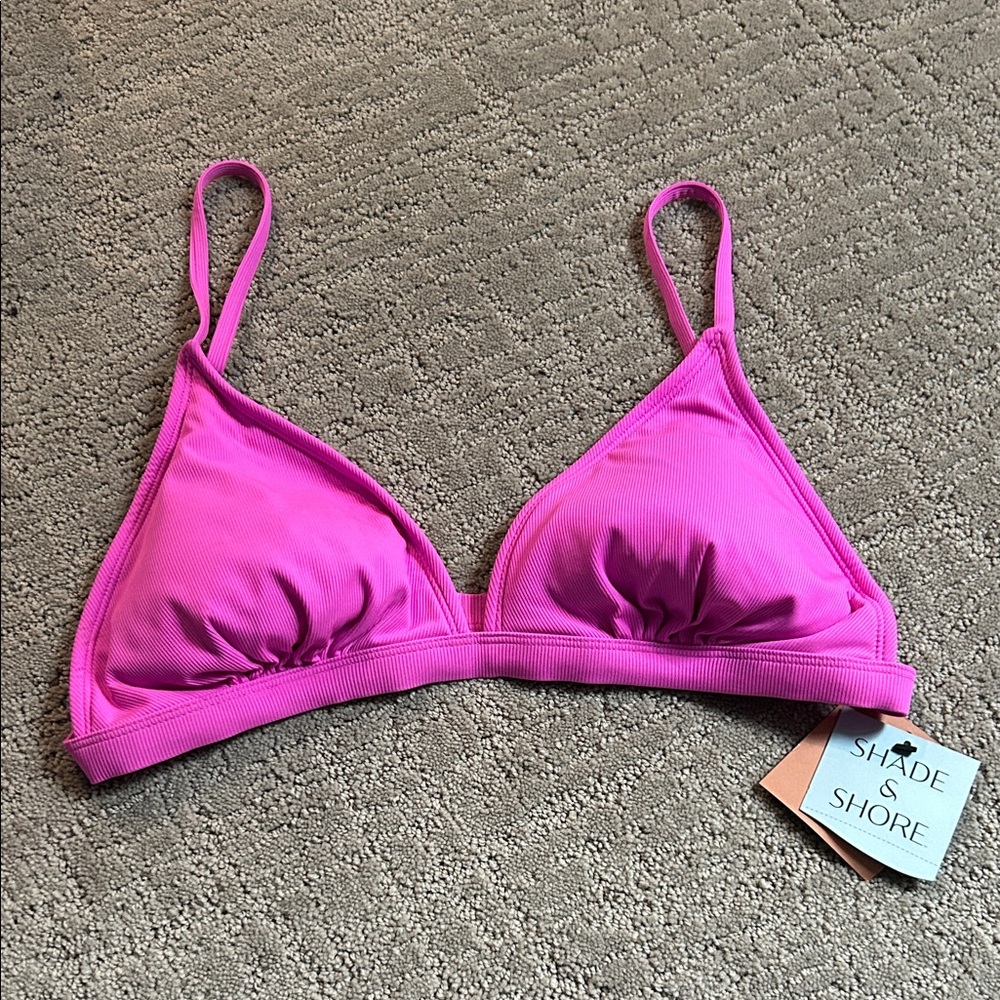 Shade & Shore Vibrant‎ Pink Triangle Bralette